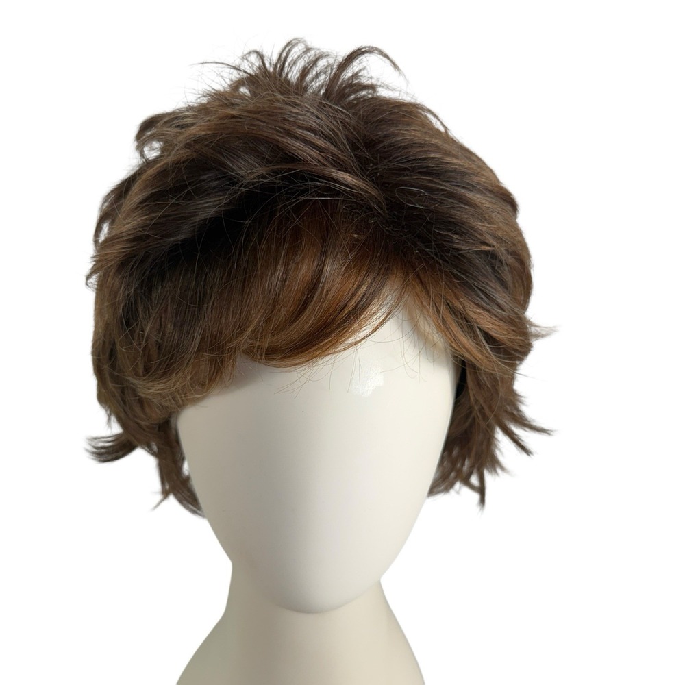 Shag Wig Bangs‎ Be A Trend Setter Mid Length Chocolate Copper Open Weft Cap